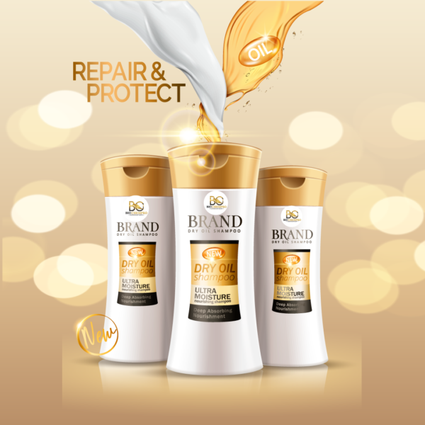 Contoh konsep shampoo jenama sendiri dalam koleksi Bio Chempro